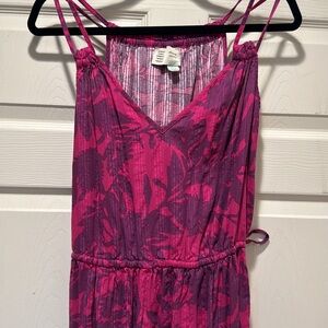 Anthropologie Pink Floral Patio Women's Dress